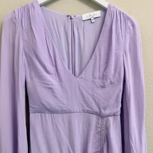 L'Academie The Pearl Mini Dress XS Lavender Ruched Soft Girl Coquette Feminine thumbnail 5
