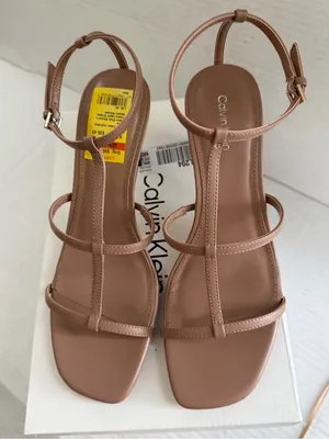 Calvin Klein Women’s Pelara Caged Strappy Stiletto Sandals Light Natural 8 thumbnail 4