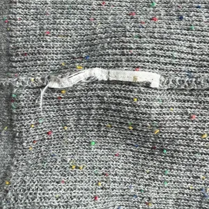 Loft Sweater Top‎ Women L Grey Speckled Ribbed Knit Crew Neck Preppy Lightweight thumbnail 11