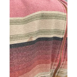 Aviator Nation Serape Striped Full Zip Up Hoodie Pink Sunset Sweatshirt Size S thumbnail 8