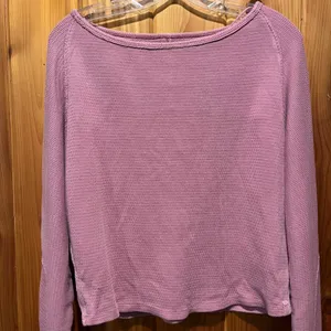 Free People We The Free Shirt‎ Pink Waffle Knit Cropped Top Long Sleeve Small thumbnail 3