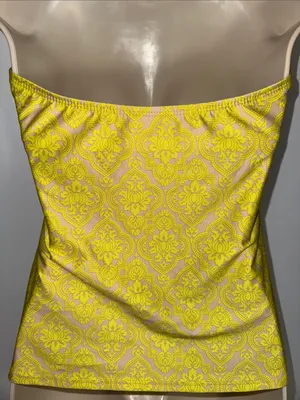 Antonio Melani Boho Print Tankini Swim Top w Halter Ties Women’s S Small thumbnail 5