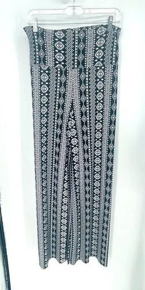 Joyce, Lesslie wide leg pants, size‎ large, black, and white thumbnail 1