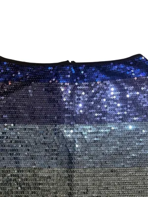 2B Bebe Blue Ombre Sequined Mini Skirt Size Medium thumbnail 2