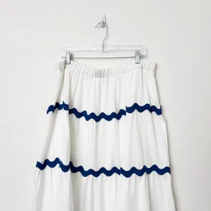 [PrettyGarden] White Blue Matching Set Crop Tank Maxi Skirt Summer NWOT Size XXL thumbnail 14