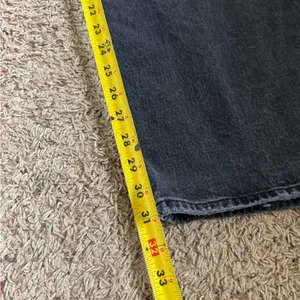 Abercrombie & Fitch Distressed Black Gray 90’s Relaxed Jean High Rise Size 34/18 thumbnail 7