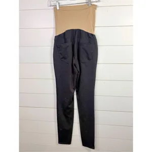 Motherhood Maternity Women's Heather Stretch Leggings Gray Tan Size Small thumbnail 6
