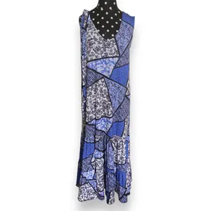 Kaiya Designs Womens Dress Size‎ XXS Serene Manning Blue Patchwork Sundress NEW thumbnail 2