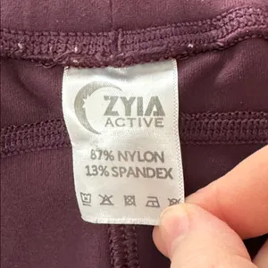 ZYIA Active Unwind Drawstring Tapered Joggers with pockets in Plum, size S thumbnail 11