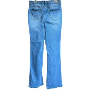 BLEU Button Detail Pocket‎ Wide Leg Jeans Sz 8 thumbnail 5