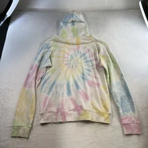 Roller Rabbit S Small Tie Dye Heart Love Hoodie Sweatshirt‎ Embroidered USA Made thumbnail 10