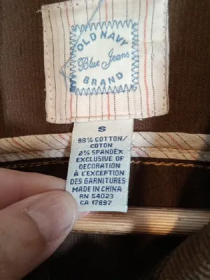 Old Navy Brown Corduroy Cropped Jacket Vintage Y2k Layering Womens S thumbnail 3