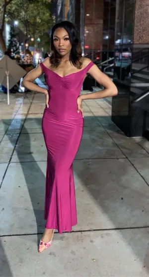 Fuchsia Club L London Mermaid Evening Dress thumbnail 1