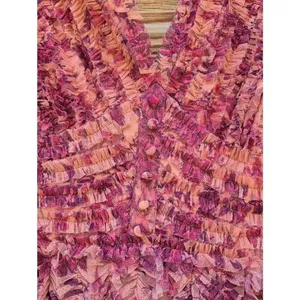 NWT Mac Duggal 8013 V-Neck Ruffled Mesh Dress Size 8 thumbnail 12