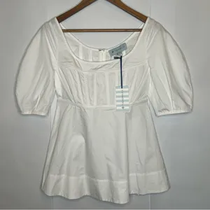 Tuckernuck White Nealy Puff Sleeve Blouse thumbnail 3