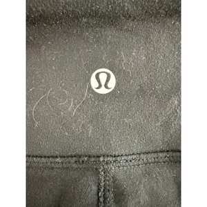 Lululemon Black‎ Cropped Leggings Women's Size 6 Athleisure Workout flaw thumbnail 4
