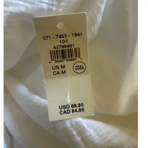 Aerie White Boho Crochet Bodice Midi Dress Sleeveless Flowy Summer Beach M NWT thumbnail 8