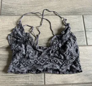 Crochet Lace Camisole Bralette in Gray - Unbranded thumbnail 1