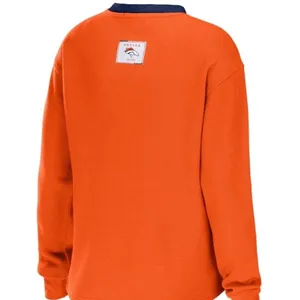 Denver Broncos WEAR by Erin Andrews Woman's Henley Long Sleeve T-shirt B5 thumbnail 2