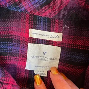 American Eagle Outfitters soft flannel shirt. Ahh-maxi fly soft. Size XS. thumbnail 4
