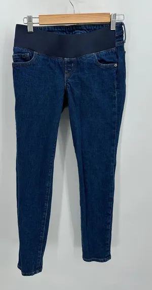 Old Navy Maternity‎ O.G. Straight Jeans Women 0 Front Low Panel Pregnancy thumbnail 1