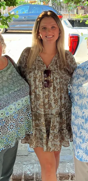 Olivaceous Flowy mini dress thumbnail 1