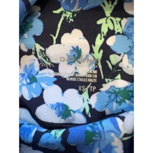 OFFLINE by Aerie Real Me Leggings Womens XS Blue Floral High Rise 7/8 Length thumbnail 5