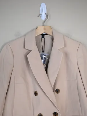 Express Women's S Tailored Double-Breasted Lined Cropped Blazer NEW thumbnail 3