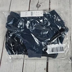 J. Crew‎ Textured curved-waist cheeky bikini bottom in Navy L NWT thumbnail 9