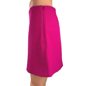 Zara Hot Pink High Waist Size Zip Stretch Barbiecore Soft A Line Mini Skirt Sz S thumbnail 2