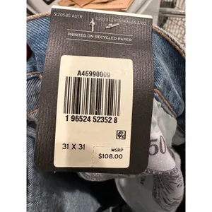 Levis 501‎ 81 High Rise Tapered Jeans Blue Denim 31x31 NWT thumbnail 4