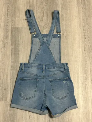 Wax Jean Denim Short Overalls thumbnail 4
