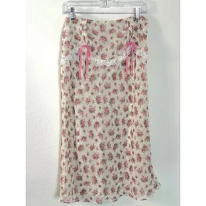 For Love & Lemons Etienne Midi Skirt Small Cottage Coquette Dainty thumbnail 7