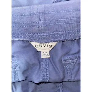 Orvis Women's Blue Shorts Drawstring with Pockets Cotton Lyocell Size‎ Large thumbnail 8
