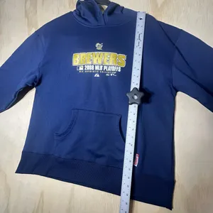 Milwaukee Brewers 2008 Playoffs Majestic Hoodie ThermaBase Insulation Women’s XL thumbnail 5