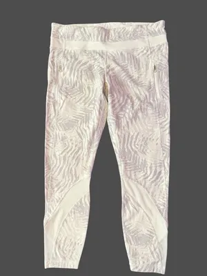Lululemon Inspire Tight II Mesh Palm Camo White Nimbus 10 Zip Pocket Crop Yoga thumbnail 5