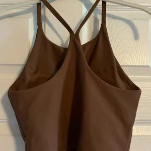 Old Navy Brown Athletic Tank cropped with pads thumbnail 1