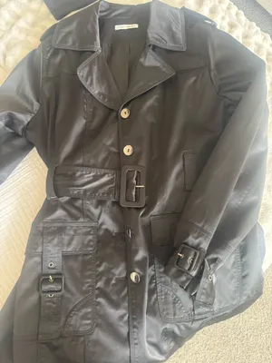 Belted Rain Jacket/Trench Black Size L thumbnail 1