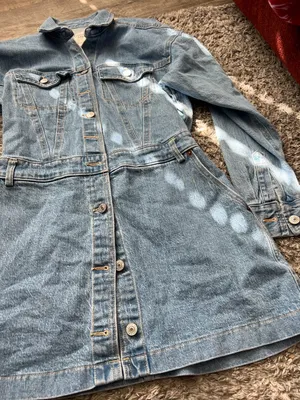 Abercrombie‎ & Fitch Denim Shirt Mini Dress Long Sleeve Utility Western S thumbnail 8