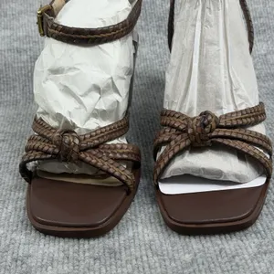 Giani Bernini Size-8.5M Renaee Women's Brown Woven Block Heel Sandals thumbnail 3