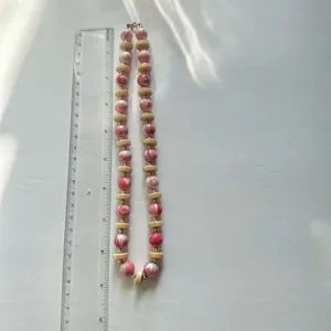 Orange and yellow Gunther beaded necklace thumbnail 5