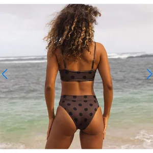NWT Albion Black Cocoa Dot Almost Cheeky Bikini Bottoms Size Medium thumbnail 9