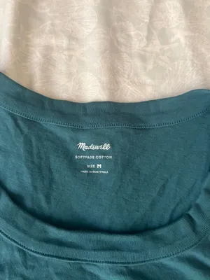 Madewell Sleeveless Crop Tank Top - Teal thumbnail 6