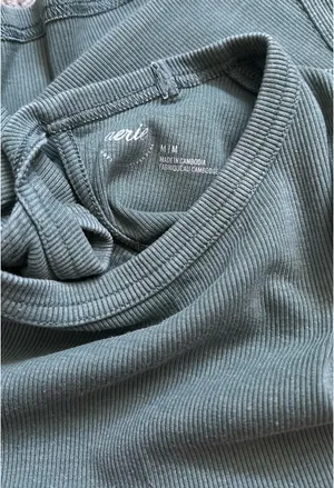 Aerie Twist Open Back Cropped Green Top thumbnail 3