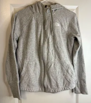 Women grey the North Face full zip hoodie thumbnail 1