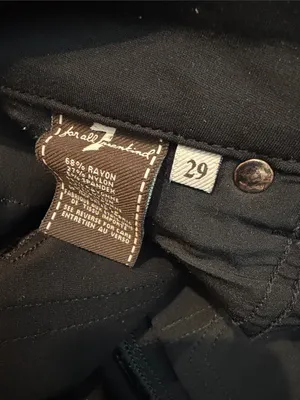 7 FOR ALL MANKIND black slim illusion pant thumbnail 5