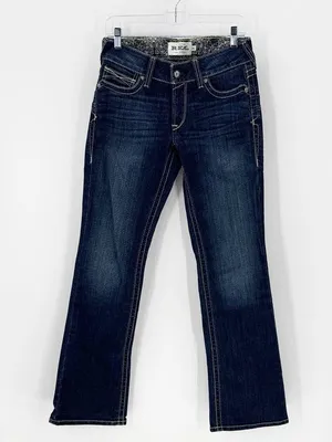 Ariat Spitfire Real Riding Jean size 28 bootcut dark wash western rodeo farm thumbnail 1