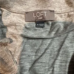LOFT Gray Short Sleeve Pajama Top thumbnail 7