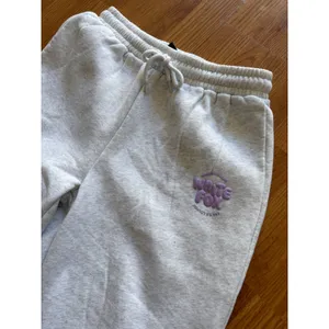 White Fox With Love For You Wide Leg Sweatpants Grey Marle Size Medium thumbnail 3