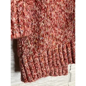 Eddie Bauer Lounge Hooded Cardigan‎ Womens Medium Pink Marled Knit Open Front thumbnail 8